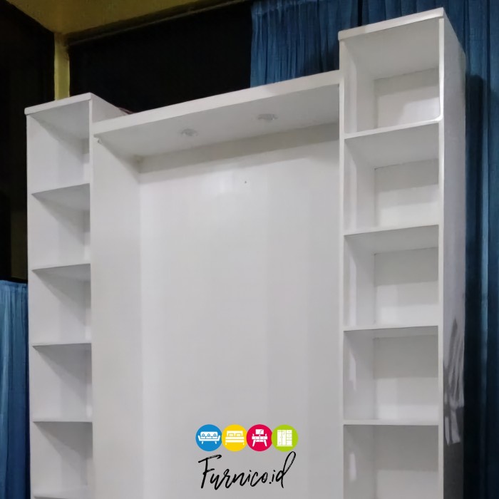 Lemari Perpustakaan / Lemari Buku / Rak Buku Besar Kayu Asli Teakblok