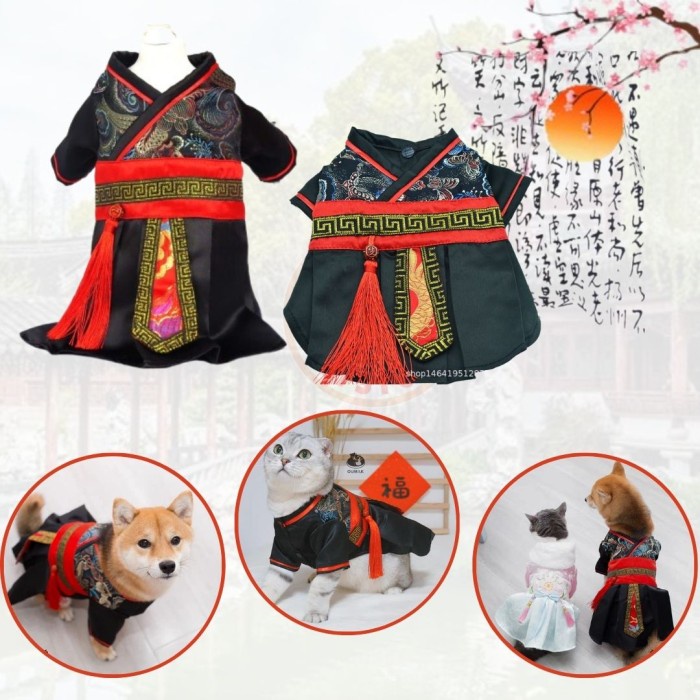 Hanbok Kucing Anjing Jantan / Baju Kucing Anjing Jantan / Hanfu Jantan
