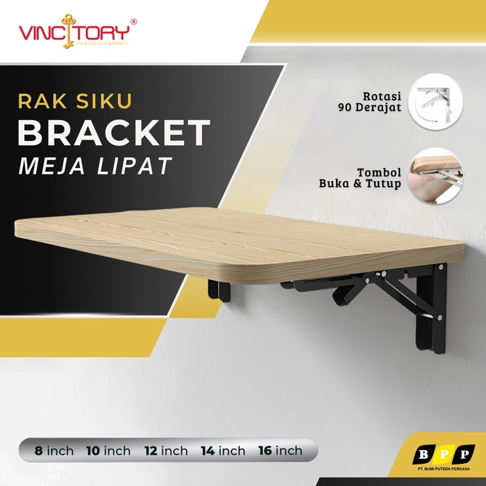 Bracket Siku Rak Meja Lipat Dinding Minimalis VINCITORY Engsel Braket Siku Meja Lipat Tembok 2057