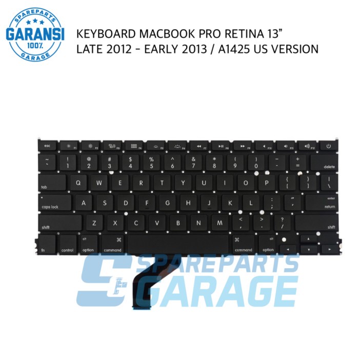 KEYBOARD MACBOOK PRO RETINA 13 LATE 2012 - EARLY 2013 / A1425 US