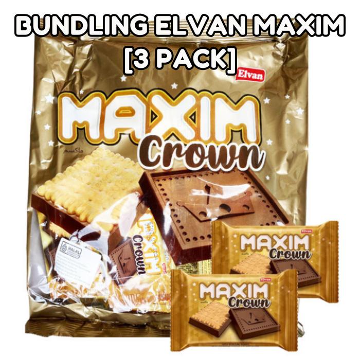 

[3 PACK] ELVAN MAXIM Crown With Biscuit Biskuit Cokelat Turki 275g