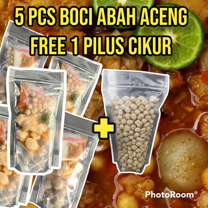 PROMO 5 Baso aci garut Abah Aceng FREE 1 PILUS CIKUR Food Instan Kuah Pedas