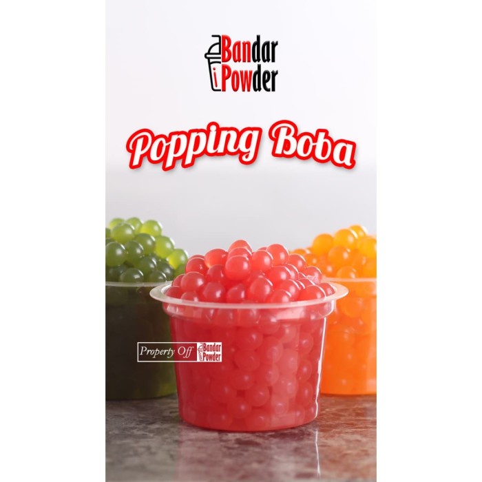 

Popping Boba Mango 500gr Supplier Topping Minuman Bubble Drink