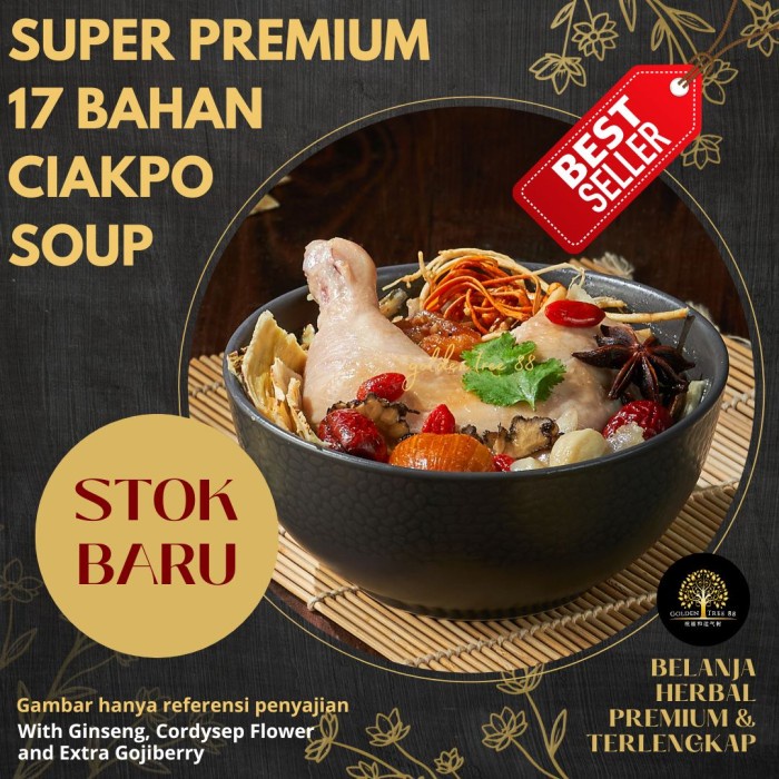 Super Tim Ayam Ginseng Terlengkap 17 Bahan Ciapo Chicken Herbal Soup