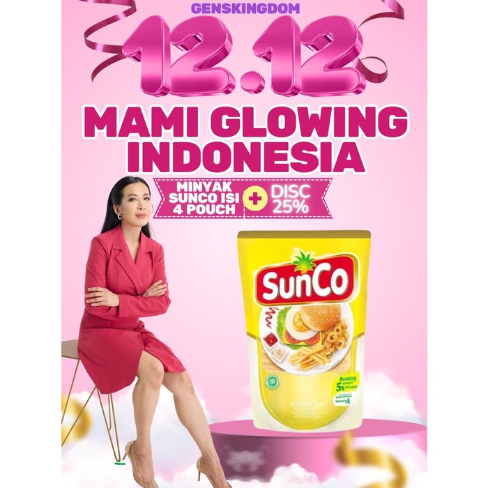 

[EXCLUSIVE MAMI GLOWING INDONESIA X GENSKINGDOM 12.12] MINYAK SUNCO ISI 4 POUCH MINYAK KELAPA SAWIT