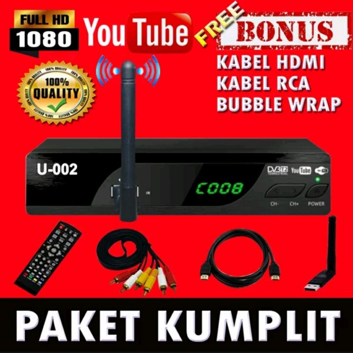 STB SET TOP BOX DVBT 2 SKYBOX SKY BOX TV DIGITAL PENERIMA SIARAN