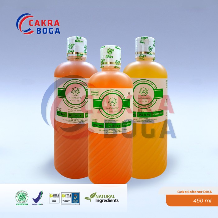 

Ready Stok" Pelembut Kue / Pelembut Roti / Cake Softener Diva 450 Ml