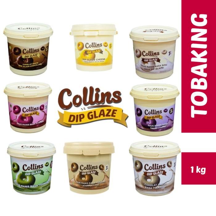 

Ready Stok" Collins Dip Glaze 1 Kg Selai Coklat Topping Kue Donut Pisang