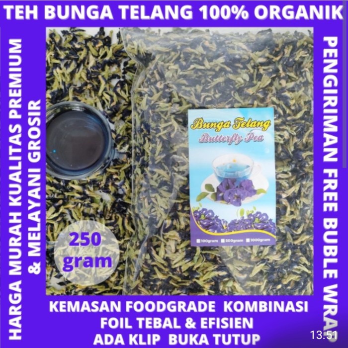 

Bunga Telang Organik 250gram 500gram 1000gram