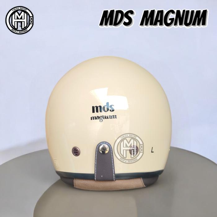 HELM MDS MAGNUM RETRO SOLID ORIGINAL HELM DEWASA PRIA WANITA