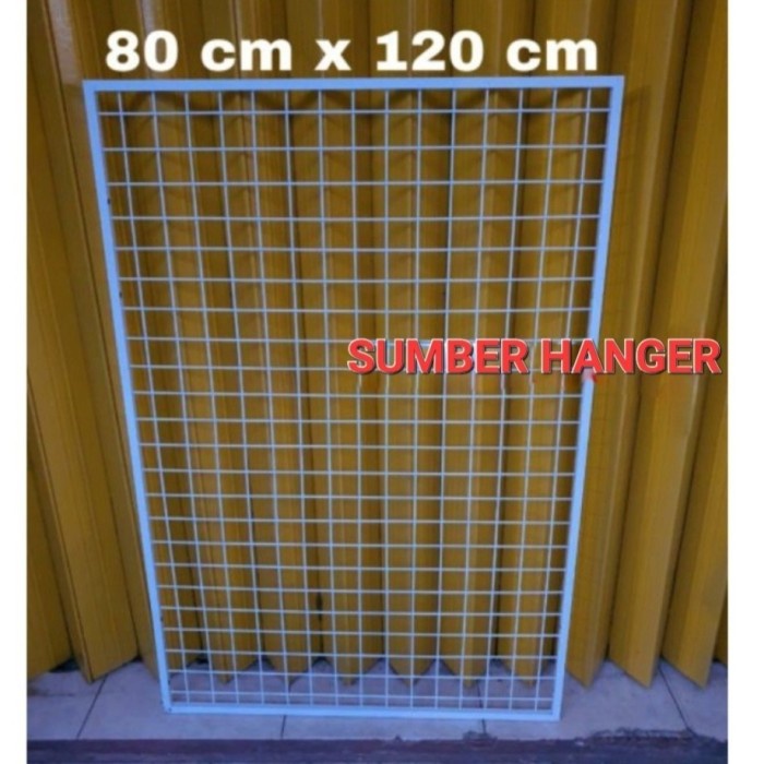 Ram bingkai 80x120 cm gantungan aksesoris wire grid mesh