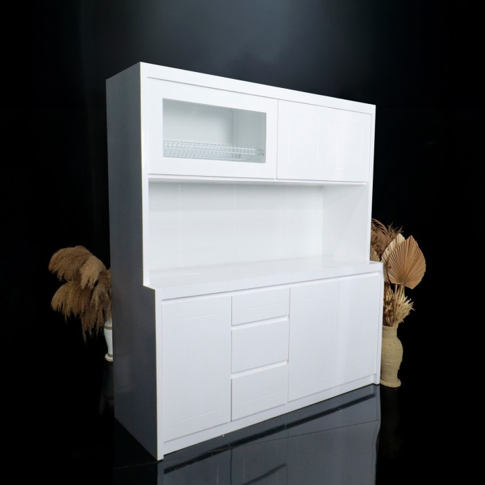 lemari sayur 4 pintu /rak piring/rak sayur/rak dapur/lemari dapur duco