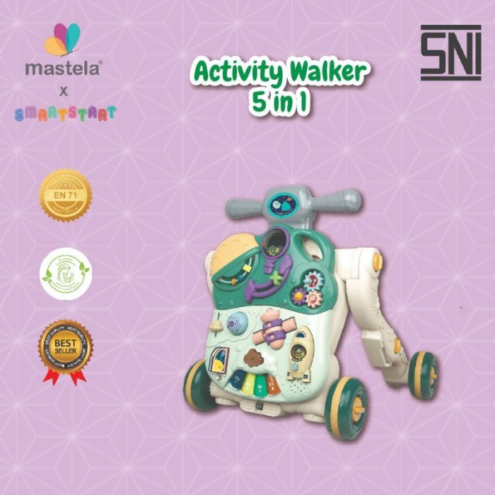 Mastela Baby Walker 5 in 1 Activity Push Walker 9851
