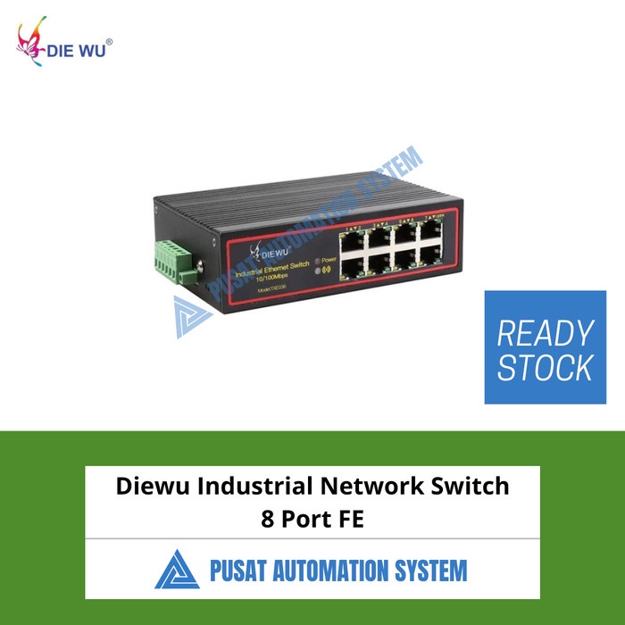 Diewu Industrial Network Swit 8 Port FE - TXI036