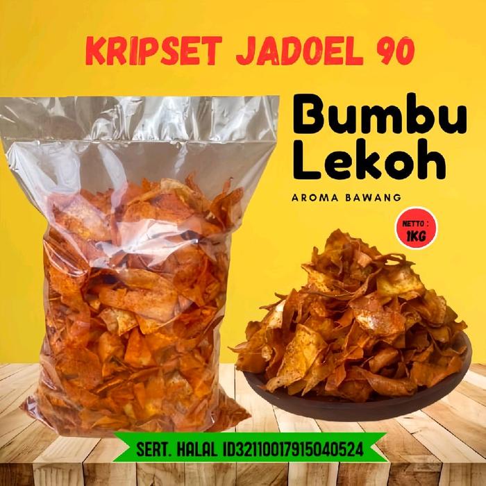 

KRIPSET 1 KG Kripik Singkong Renyah Gurih Kering Makanan Snack Food Keripik - Pedas - Cemilan murah