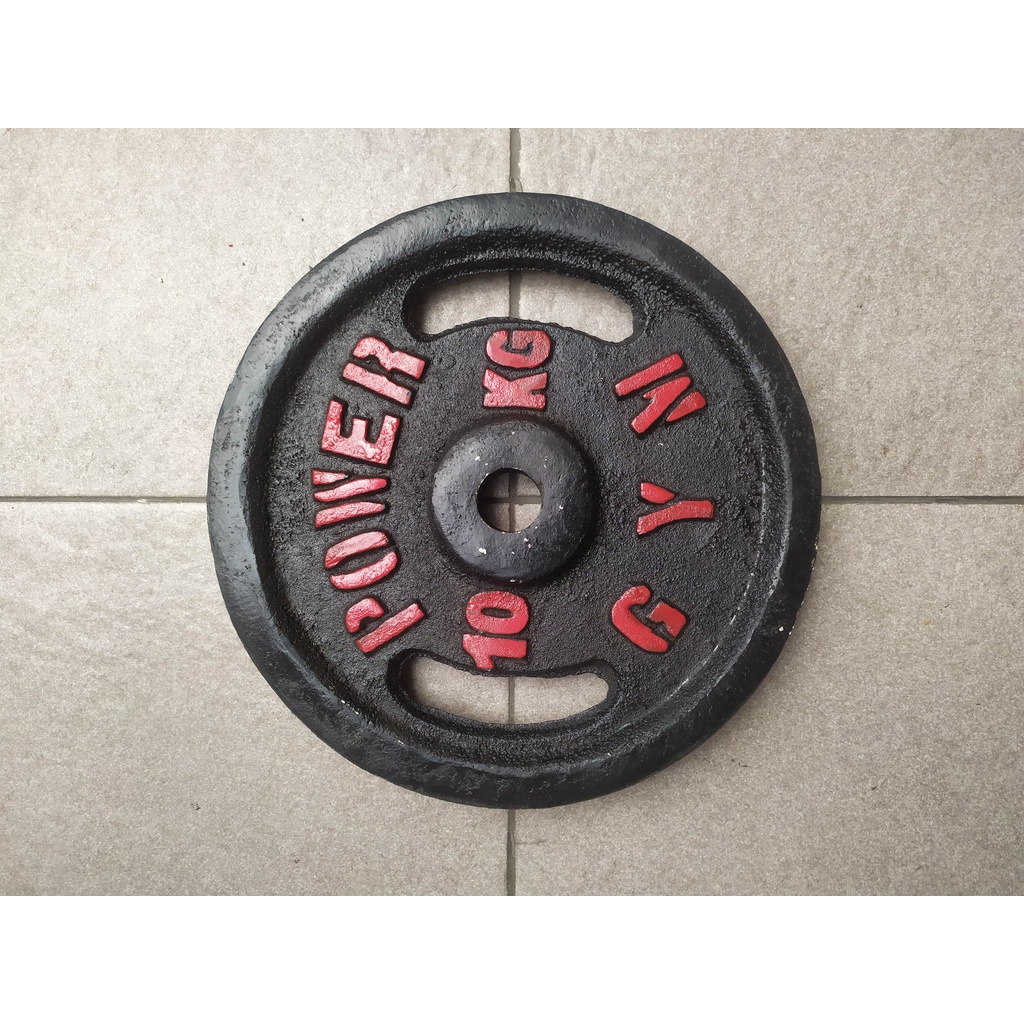 sale Plate Dumbell 10kg Beban Barbel Full Besi Berkualitas