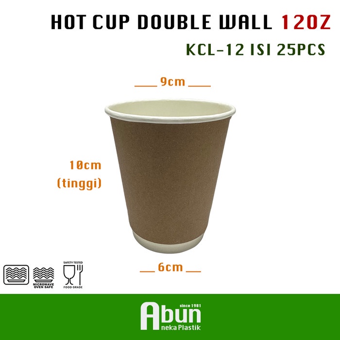HOT CUP 12OZ ECOKRAFT +SLEEVE (KCL-12) @25PCS