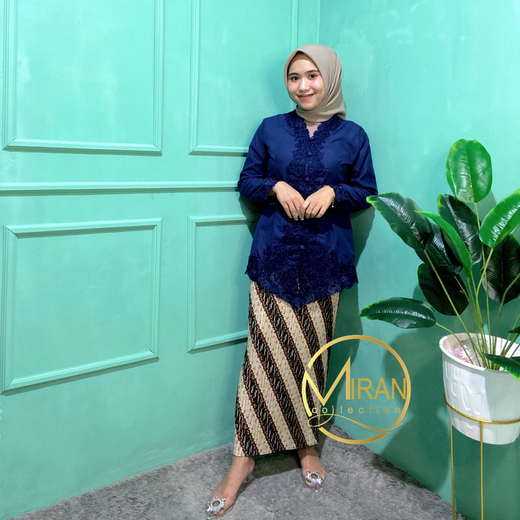 TERBARU Bisa COD Kebaya Dewasa Jumbo Modern 2023 Lengan Panjang Kebaya Encim Bordir Jadi Warna Hitam