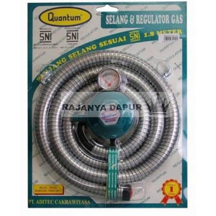 Quantum Selang & Regulator Gas Paket - QRL 032/232 - selang dan regulator quantum