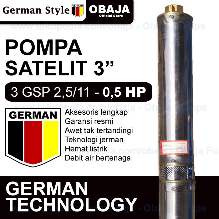 Terbaru Pompa Satelit 3 Inch 0.5 Hp