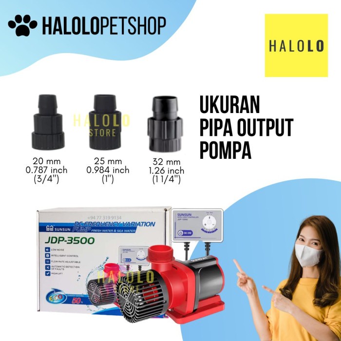 Pompa Celup Kolam Ikan Pompa AC DC SUNSUN JDP 3500 WiFi Control DC Pump