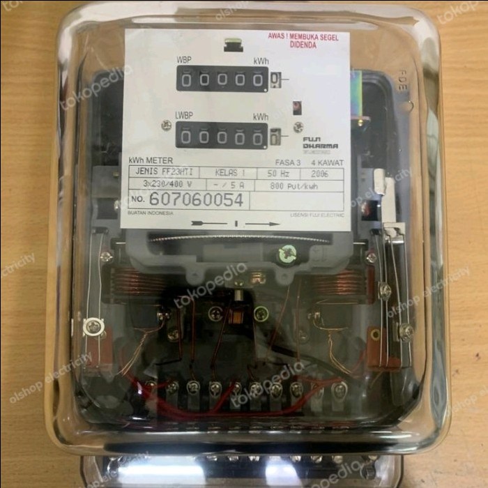 KWH METER 3 PHASE FUJI DHARMA DOUBLE TARIF 5A + Tera Metrologi