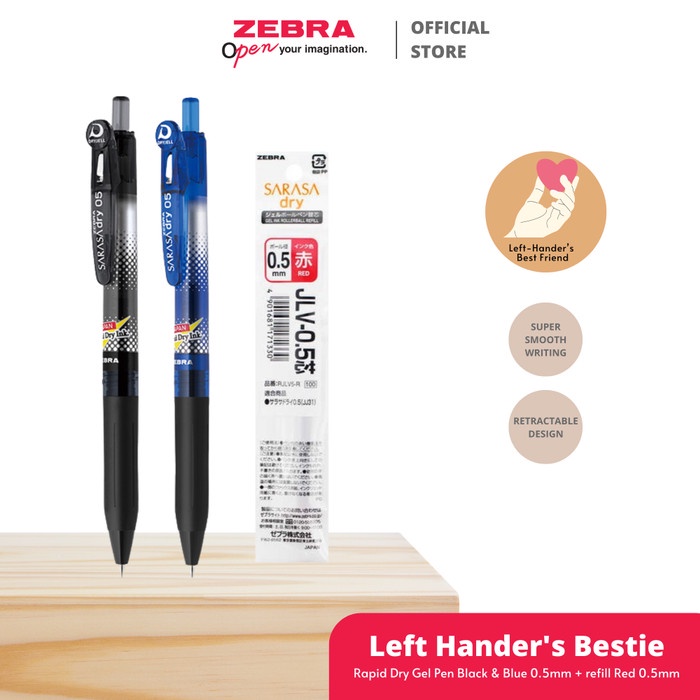 

Zebra Pulpen Gel Sarasa 05 - Paket Pulpen Untuk Pengguna Kidal