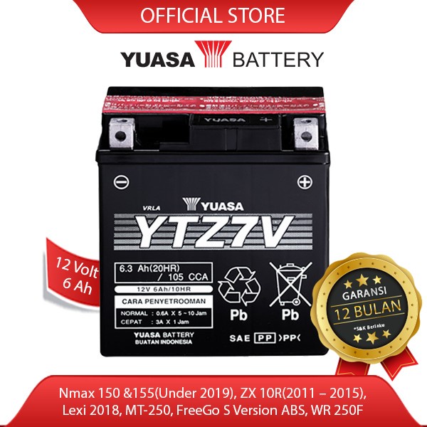 Aki Motor Yuasa Ytz7V (Nmax, Aerox, Lexi)