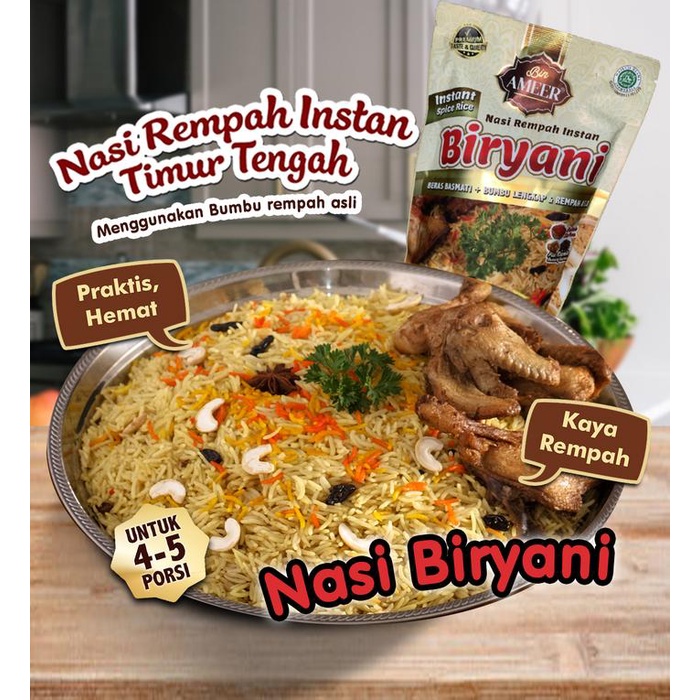 

terbaru !!! nasi biryani instan, nasi biryani paket lengkap, nasi biryani arab, nasi biryani ameer