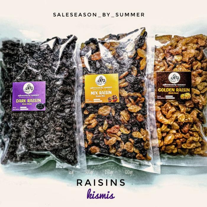 

terbaru !!! kismis 1 kg /kismis hitam/ kuning emas/kismis campur kismis buah kering ready
