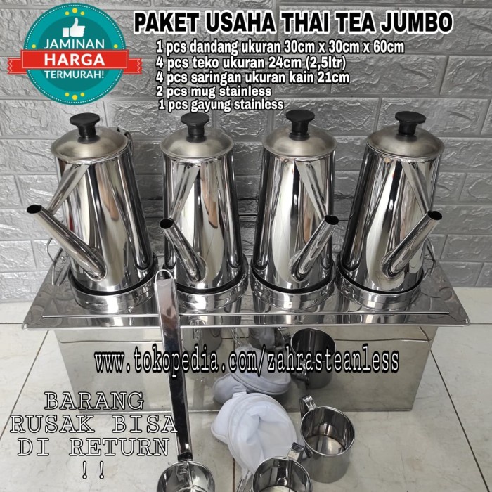 

Dandang thai tea segiempat satu paket murah