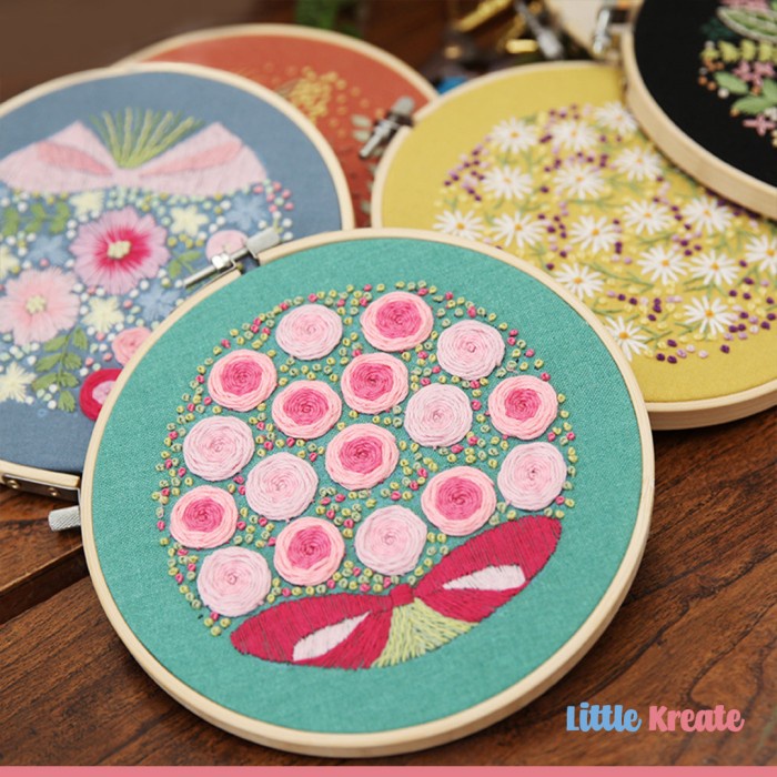 

HE#03 DIY Hand Embroidery Kit / Paket Sulam Benang / Set Jahit Bordir