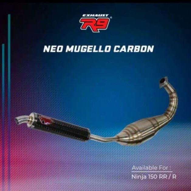Knalpot R9 Ninja R Ninja RR New Neo Mugello Carbon R9 Original 100%