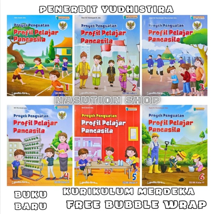 

SALE !!! BUKU P5 KELAS 1 2 3 4 5 6 SD/MI YUDHISTIRA KURIKULUM MERDEKA - PROYEK PENGUATAN PROFIL