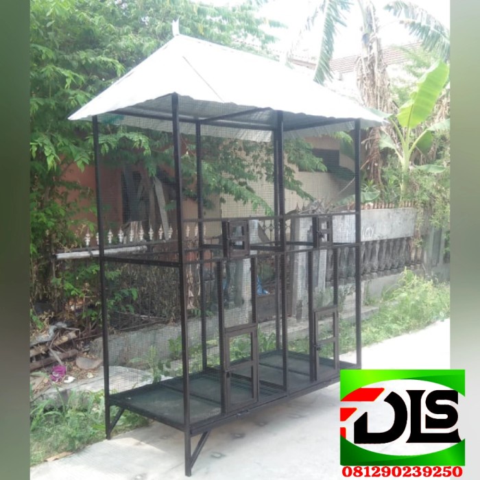 kandang burung besar hitam sekat 2 DiskonJual MurahHarga DiskonObral