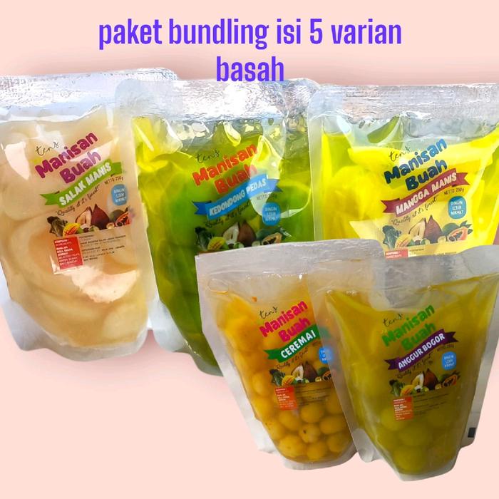 

[ Isi 5 ] Paket Manisan Buah, Mangga, Salak, Kedondong Bangkok, Cermai, Anggur Bogor
