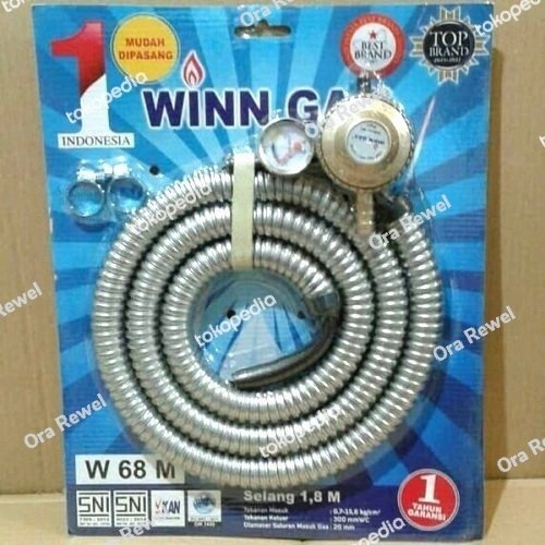 Regulator + Selang Win gas - Paket win gas selang plus regulator Kode 261