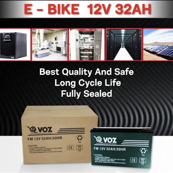 Aki Battery VOZ FM 12V 32AH E-BIKE AKI SEPEDA LISTRIK