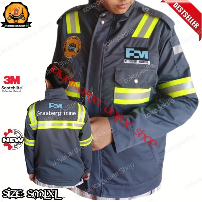 Kualitas Terjamin Jaket Safety Freeport 3M Scotlite-Baju Safety-Seragam Safety Premium