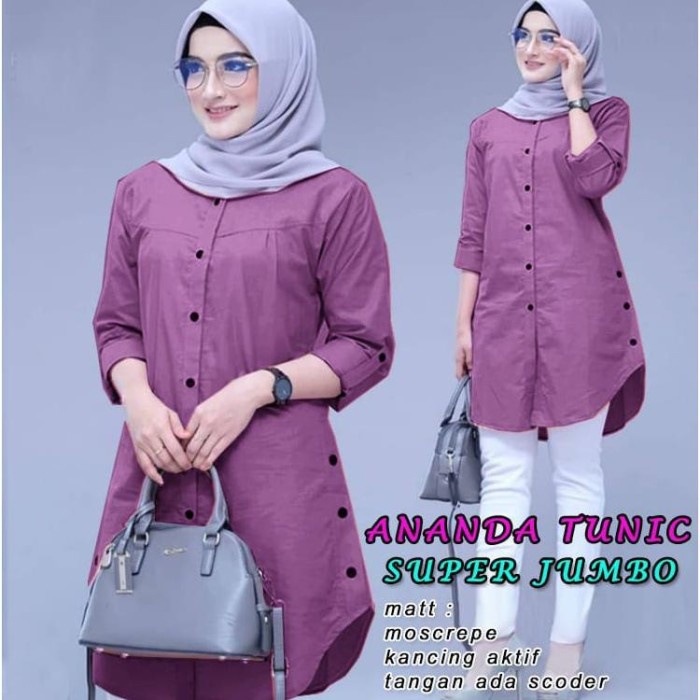 TERJAMIN TUNIK ANANDA JUMBO XL, XXL, 3XL/ TUNIK WANITA/ PAKAIAN WANITA--