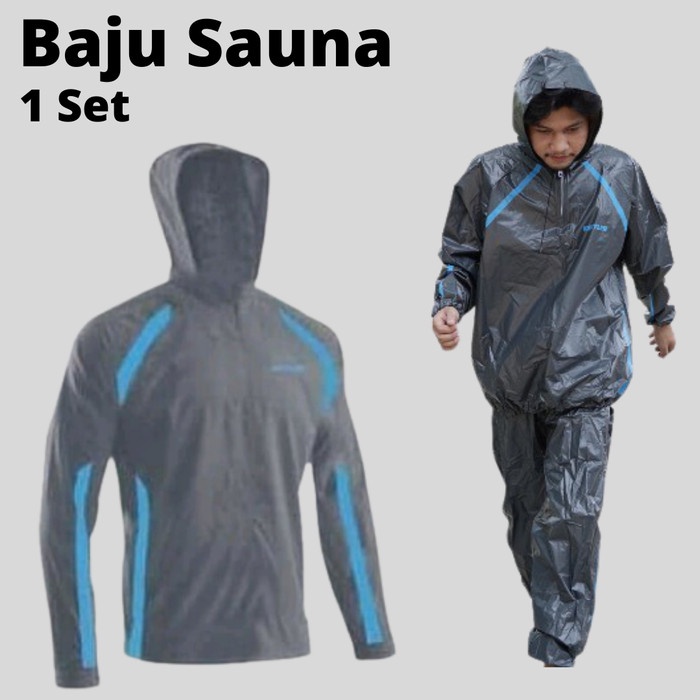 PRODUK TERBATAS Jaket Sauna Pria Wanita Jumbo Baju Pakaian Fitness Olahraga Lari