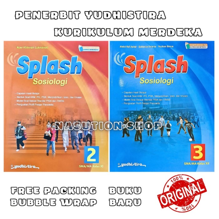 

SALE !!! BUKU SPLASH SOSIOLOGI KELAS 2 3 / 11 12 SMA YUDHISTIRA KURIKULUM MERDEKA READYY