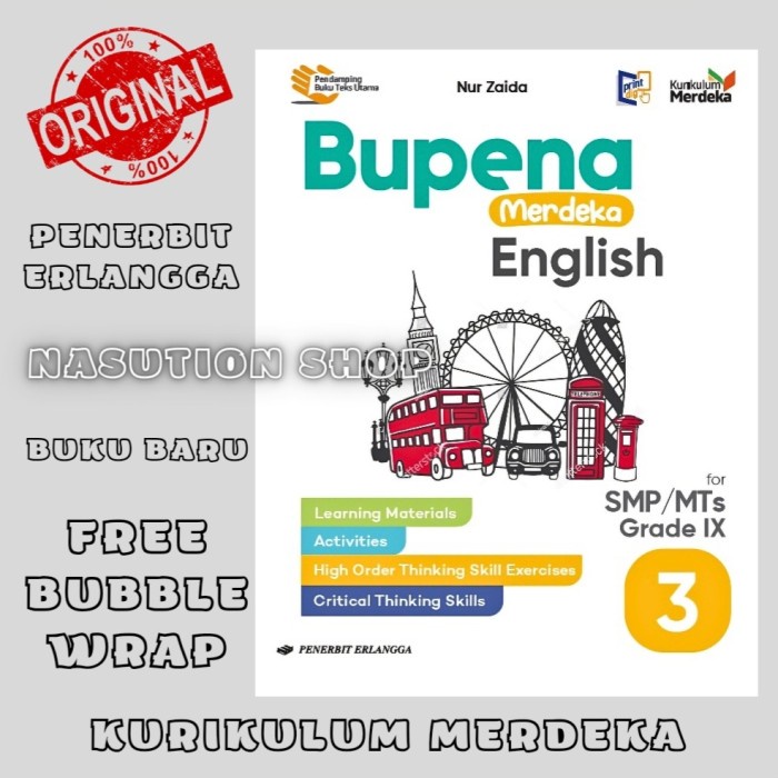 

SALE !!! BUKU BUPENA ENGLISH KELAS 3 / 9 SMP ERLANGGA KURIKULUM MERDEKA INGGRIS READYY