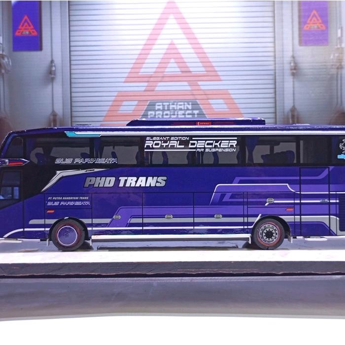 terbaru  miniatur bus kenzo jb5 phdtrans set hadiah pajangan ban toy - athan project mainan