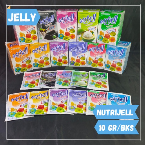 

Ready Stok" Nutrijell 10Gram / Bubuk Agar Jelly Pudding Instan Nutrijel Aneka Rasa