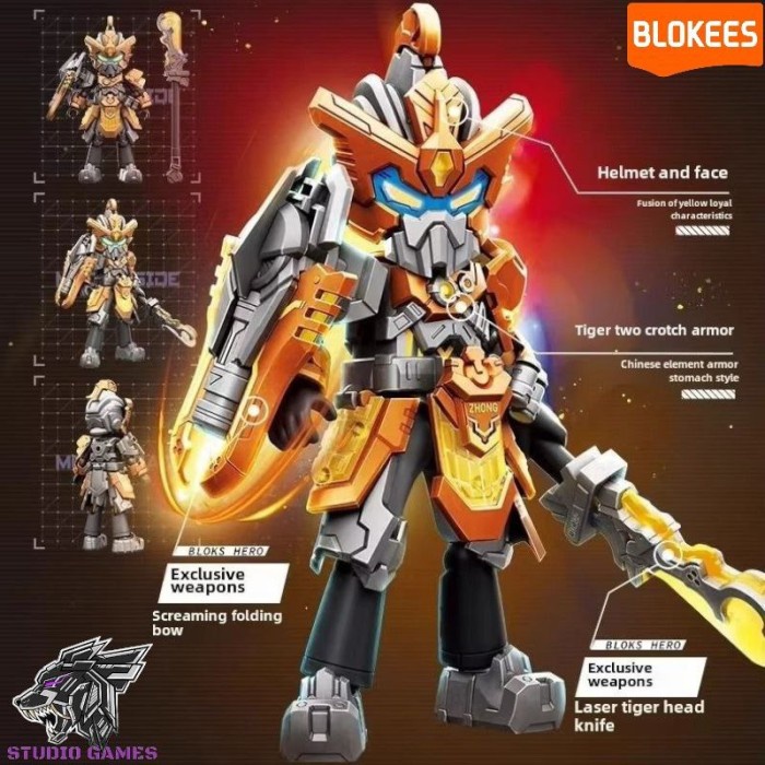 ready stok blokees 85030 hero infinity armor 19 huang zhong battle suit version model kit buluke