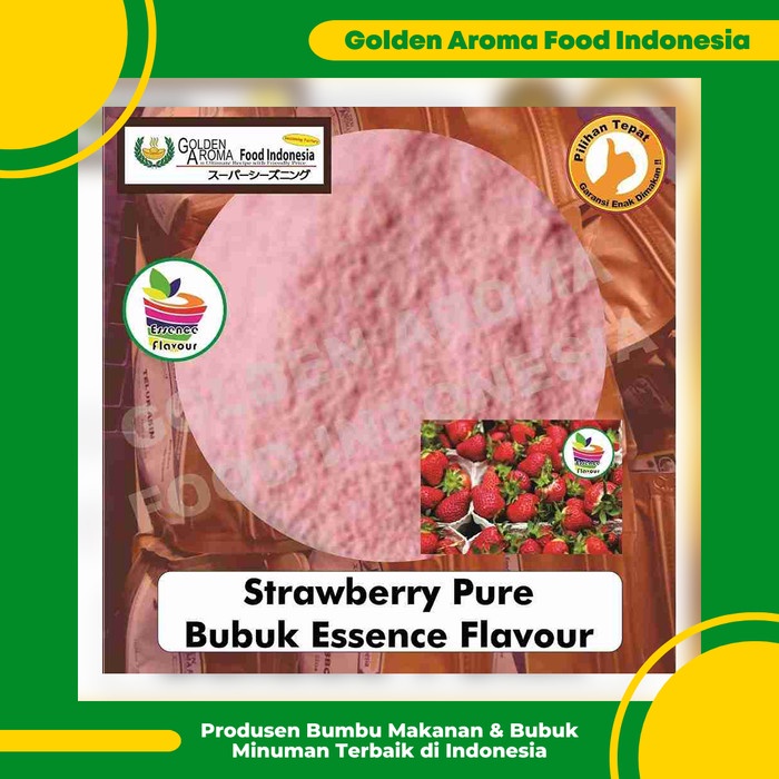 

Ready Stok" Bubuk Strawberry Pure 1/2 Kg Essen Flavor Ekstrak Stroberi Murni Gafi