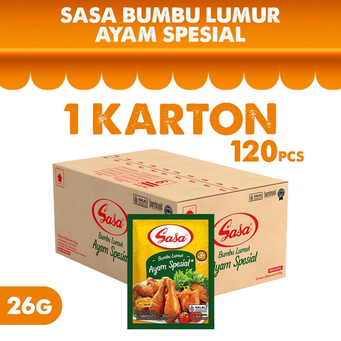 

Sasa Bumbu Lumur Ayam Special 26Gr - 120 Pcs (1 Karton)