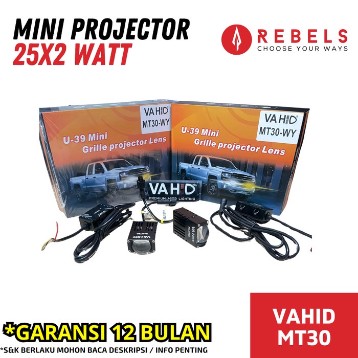 Mini Laser Vahid Mt30 Putih-Kuning Lampu Kabut Lampu Tembak Sepasang Untuk Mobil-Motor Original