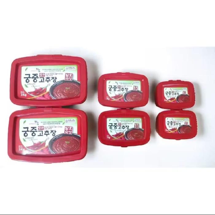 

Pasta Cabe Pedas Korea Halal Masakan Hot papper paste Gungjung Gochujang 500g dan 1kg Botol